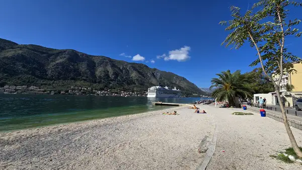 Beach of Kotor out of the season - photo by Montenegro Limo